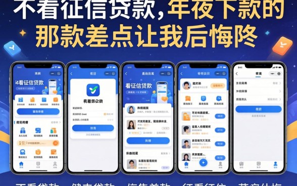 我试了五款不看征信的贷款软件，半夜下款的那款差点让我后悔莫及