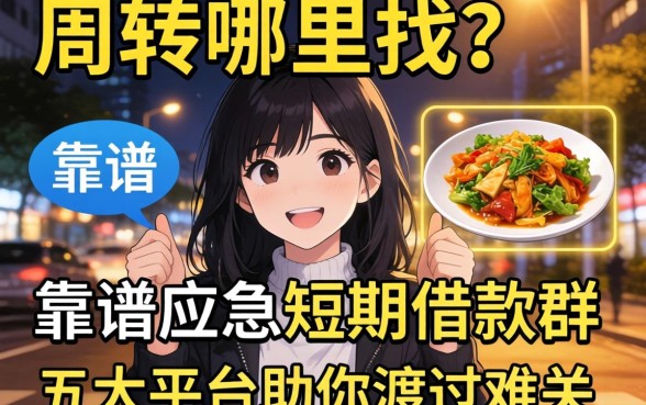 深夜急需周转哪里找?靠谱的应急短期借款群名有哪些?这五大平台助你渡过难关