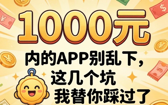 借钱1000元以内的app别乱下，这几个坑我替你踩过了