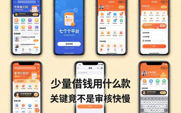 我试了七八个平台，发现手机上少量借钱用什么软件比较好，关键竟不是审核快慢