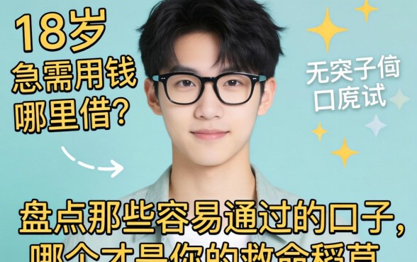 刚满18岁急需用钱哪里借？盘点那些容易通过的口子，哪个才是你的救命稻草？