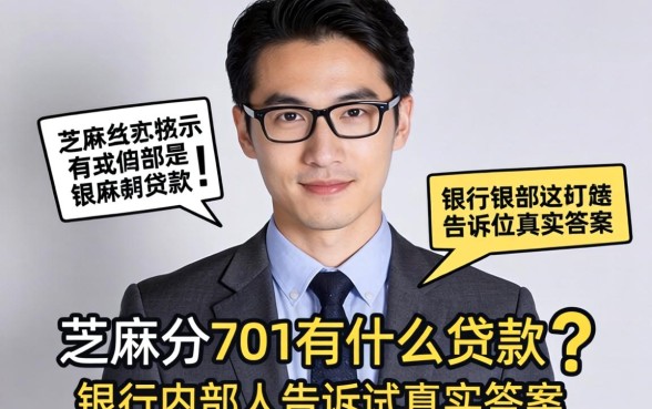 芝麻分701有什么贷款？银行内部人告诉你真实答案