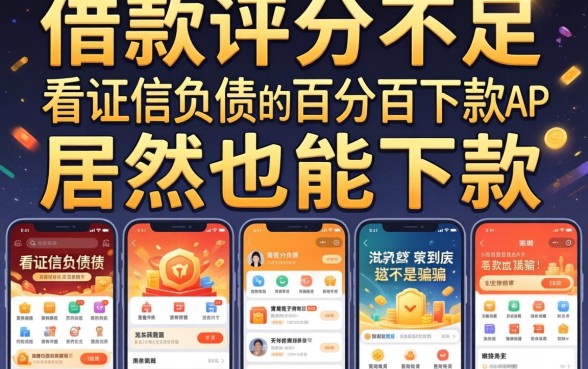 我试了十几个平台，发现借款评分不足居然也能下款，不看征信负债的百分百下款app到底是不是骗局
