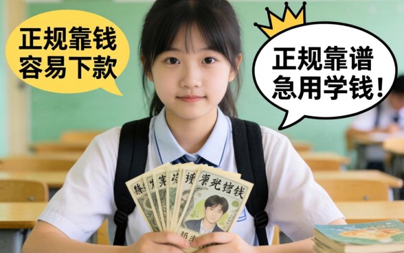 19岁学生急用钱，求推荐几个正规靠谱、容易下款的口子！