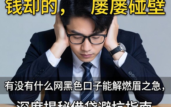 急需用钱却屡屡碰壁？有没有什么网黑色口子能解燃眉之急？深度揭秘借贷避坑指南