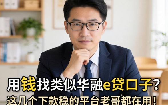 急用钱找类似华融e贷的口子?这几个下款稳的平台老哥都在用!