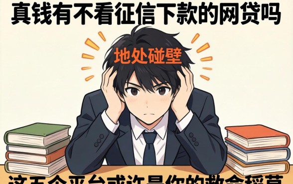 急需用钱却四处碰壁？真的有不看征信下款的网贷吗？这五个平台或许是你的救命稻草