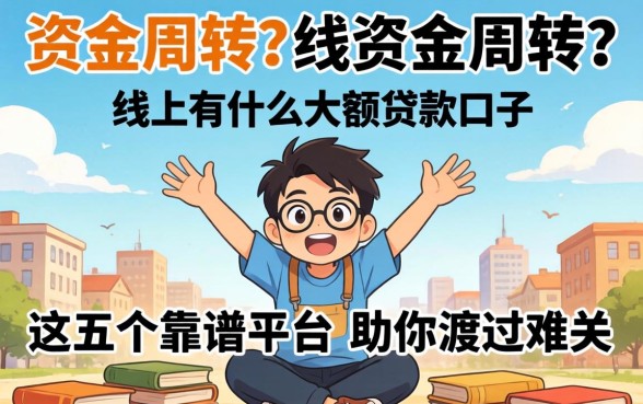 急需资金周转？线上有什么大额贷款口子？这五个靠谱平台助你渡过难关