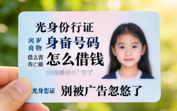 光凭身份证号码怎么借钱?别被广告忽悠了