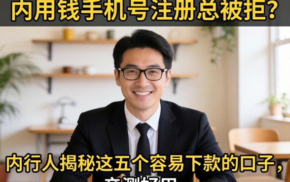 急用钱手机号注册总被拒?内行人揭秘这五个容易下款的口子,亲测好用!