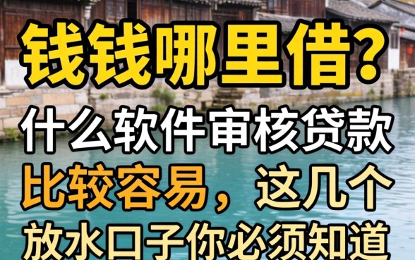 急需用钱哪里借？什么软件审核贷款比较容易？这几个放水口子你必须知道