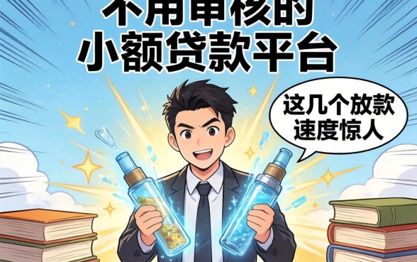 揭秘不用审核的小额贷款平台，这几个放款速度惊人