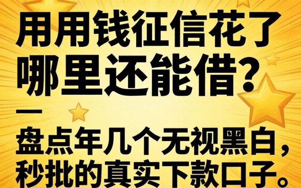 急用钱征信花了哪里还能借？盘点2026年几个无视黑白秒批的真实下款口子