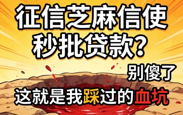 不看征信芝麻信用的秒批贷款？别傻了，这就是我踩过的血坑