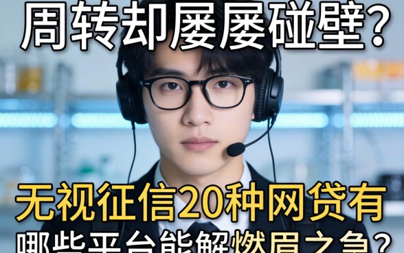 急需周转却屡屡碰壁？无视征信的20种网贷有哪些平台能解燃眉之急？