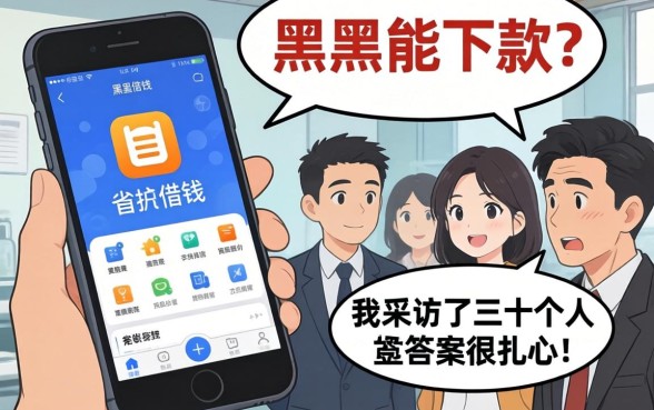 手机借钱App黑户能下款么？我采访了三十个人，答案很扎心