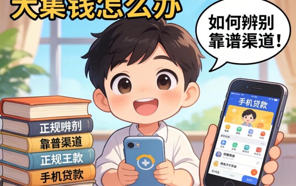 急需用钱怎么办？如何辨别靠谱渠道？正规的手机贷款平台有哪些？