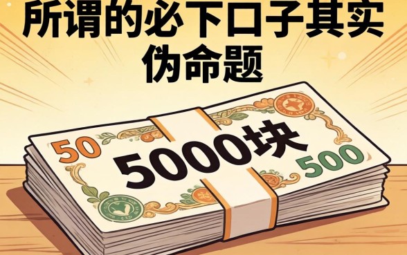 我借了5000块，发现所谓的必下口子其实是个伪命题