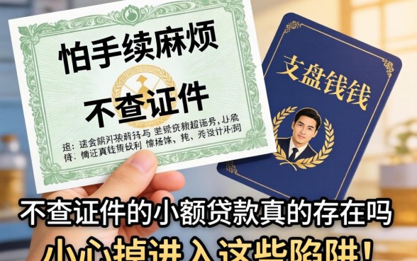 急需用钱又怕手续麻烦?不查证件的小额贷款真的存在吗?小心掉进这些陷阱!