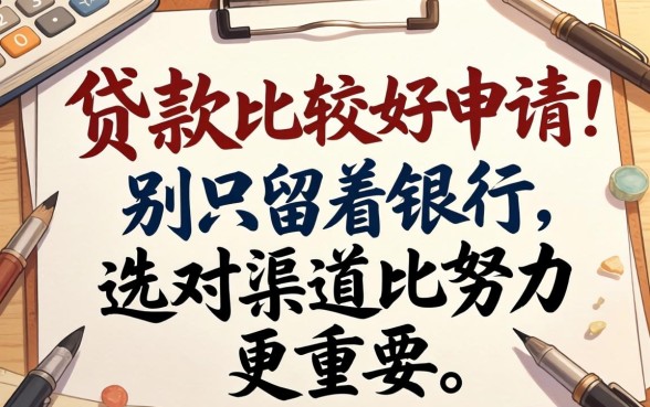 哪里贷款比较好申请呢?别只盯着银行,选对渠道比努力更重要