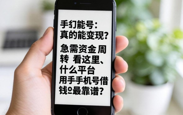 手机号真的能变现？急需资金周转看这里，什么平台用手机号借钱最靠谱？