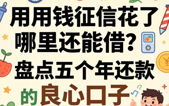 急用钱征信花了哪里还能借？盘点五个2026年还款的良心口子