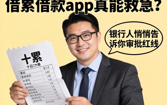 今日借条借款app真能救急？银行人悄悄告诉你审批红线
