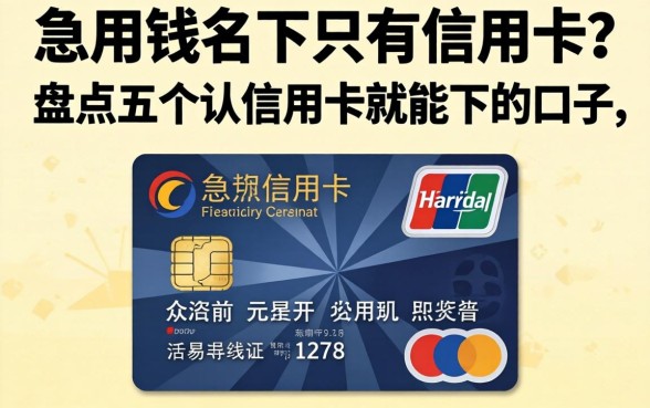 急用钱名下只有信用卡？盘点五个认信用卡就能下的口子，看看大伙都怎么说！