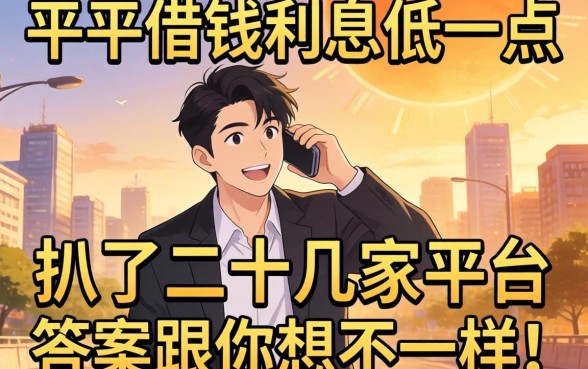 什么平台借钱利息低一点?我扒了二十几家平台,答案跟你想的不一样