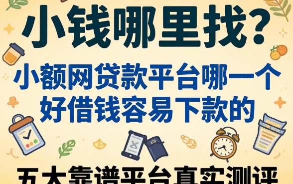急需用钱哪里找？小额网贷款平台哪一个好借钱容易下款的？五大靠谱平台真实测评