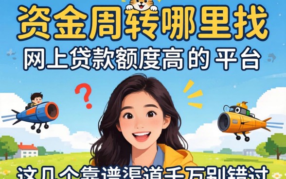 急需资金周转哪里找？网上贷款额度高的平台有哪些？这几个靠谱渠道千万别错过