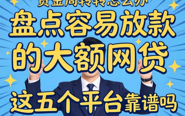 急需资金周转怎么办？盘点2026容易放款的大额网贷，这五个平台靠谱吗？