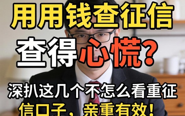 急用钱查征信查得心慌？深扒这几个不怎么看重征信的口子，亲测有效！