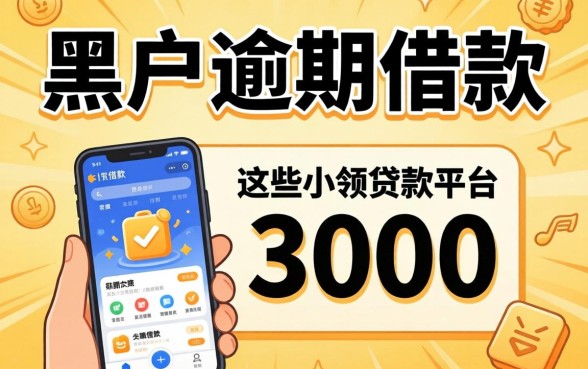 我试了黑户逾期借款3000的app，发现这些小额贷款平台比想象中靠谱