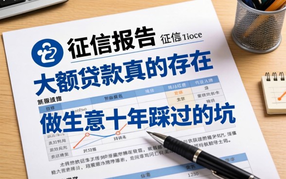 无视征信报告的大额贷款真的存在?我做生意十年踩过的坑