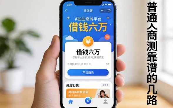 手机借钱六万的平台有哪些？普通人亲测靠谱的几个路子