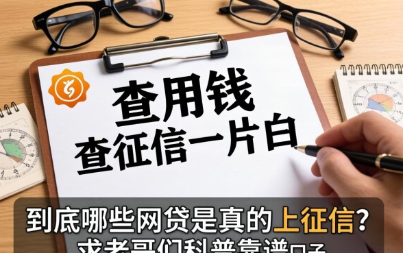 急用钱查了征信一片白，到底哪些网贷是真的上征信？求老哥们科普靠谱口子！