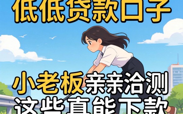 2026门槛低的贷款口子，小老板亲测这些真能下款