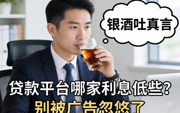 银行经理酒后吐真言:贷款平台哪家利息低些?别被广告忽悠了