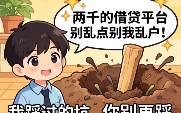 借一两千的借贷平台别乱点,我踩过的坑你别再踩