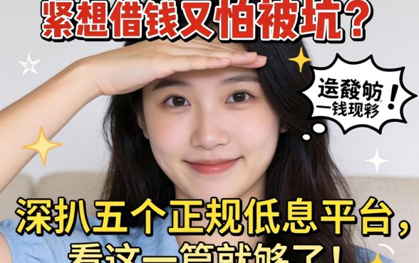 手头紧想借钱又怕被坑？深扒五个正规低息平台，看这一篇就够了！