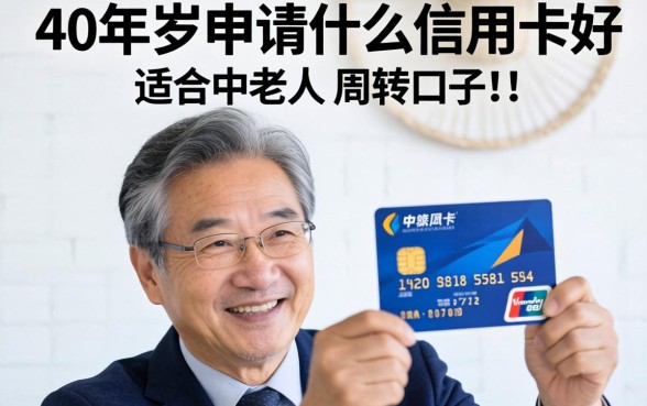 四十岁申请什么信用卡好？分享几个适合中年人的周转口子