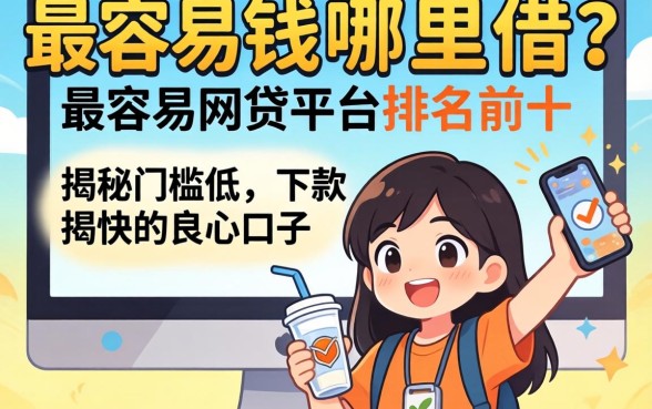 急需用钱哪里借?最容易的网贷平台排名前十有哪些?揭秘门槛低、下款快的良心口子