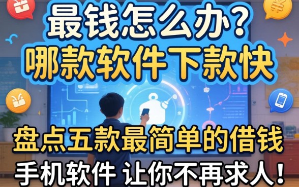 急需用钱怎么办？哪款软件下款快？盘点五款最简单的借钱手机软件让你不再求人