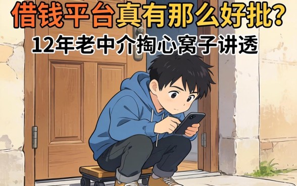 门槛比较低的借钱平台真有那么好批？12年老中介掏心窝子讲透