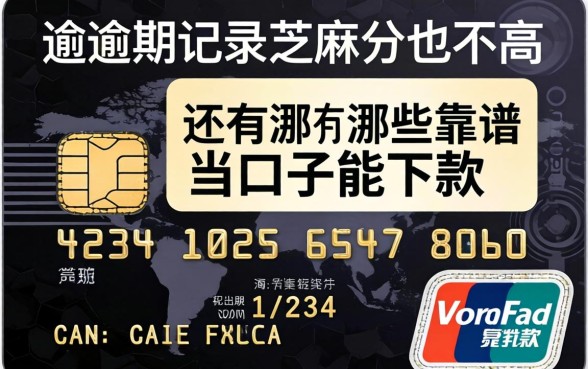 信用卡有逾期记录芝麻分也不高,还有哪些靠谱的口子能下款?