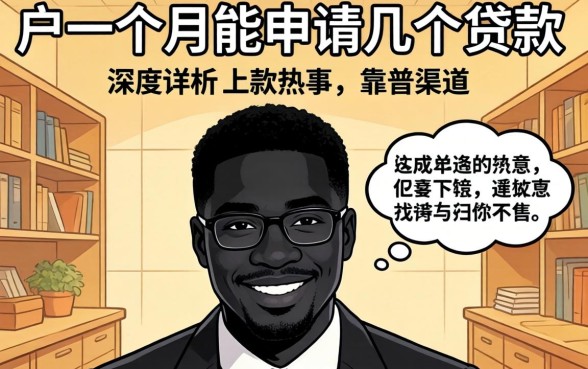 黑户一个月能申请几个贷款？深度解析下款几率与靠谱渠道推荐