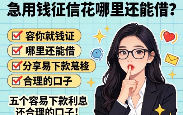 急用钱征信花哪里还能借？分享五个容易下款利息还合理的口子！