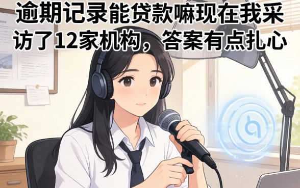 有逾期记录能贷款嘛现在？我采访了12家机构，答案有点扎心