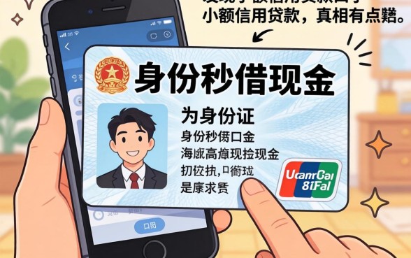 我试了那个手机身份证秒借现金的口子,发现小额信用贷款的真相有点离谱